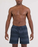 Saxx Men's Agitated Stripe Indigo Sea To Shore 2in1 6" Volley Short