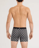 Saxx Men's Droptemp Cooling Cotton Boxer Brief w/Fly Flight Pattern Black