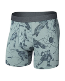 Saxx Men's Droptemp Cooling Cotton Boxer Brief w/Fly Off The Boards Silver Pine