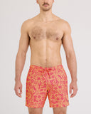 Saxx Men's Oh Buoy 2In1 Cactus Beach Peach Jelly 7" Volley Short