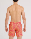 Saxx Men's Oh Buoy 2In1 Cactus Beach Peach Jelly 7" Volley Short