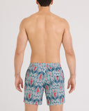 Saxx Men's Oh Buoy 2In1 Lobster Flourish Mint 7" Volley Short