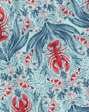 Saxx Men's Oh Buoy 2In1 Lobster Flourish Mint 7" Volley Short