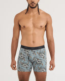 Saxx Men's Quest Quick Dry Mesh Boxer Brief w/Fly Hunting Lodge Silver Pine