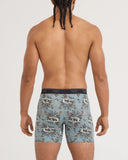 Saxx Men's Quest Quick Dry Mesh Boxer Brief w/Fly Hunting Lodge Silver Pine