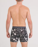 Saxx Men's Vibe Xtra Soft 6" Bun Appetit Black Boxer Brief w/Fly