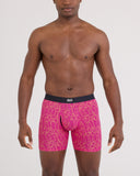 Saxx Men's Vibe Xtra Soft 6" Flamingo Ink Boxer Brief w/Fly