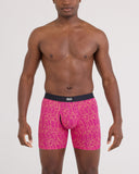 Saxx Men's Vibe Xtra Soft 6" Flamingo Ink Boxer Brief w/Fly