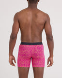 Saxx Men's Vibe Xtra Soft 6" Flamingo Ink Boxer Brief w/Fly