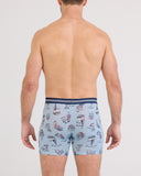 Saxx Men's Vibe Xtra Soft 6" High Brow Low Life/Navy2Pk Boxer Brief w/Fly