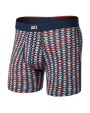 Saxx Men's Vibe Xtra Soft 6" Martini Geo Multi Boxer Brief w/Fly