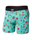Saxx Men's Vibe Xtra Soft 6" Pixel Ball Surf Blue Boxer brief w/Fly