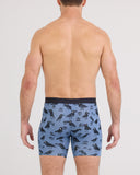 Saxx Men's Vibe Xtra Soft 6" Protect The Nuts Blue Horizon Boxer Brief