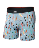 Saxx Men's Vibe Xtra Soft 6" Sup Dogs Ashley Blue Boxer Brief w/Fly