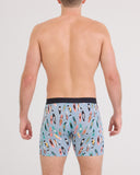 Saxx Men's Vibe Xtra Soft 6" Sup Dogs Ashley Blue Boxer Brief w/Fly