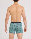 Saxx Men's Vibe Xtra Soft 6"  Western Weird Washed Teal Boxer Brief w/Fly