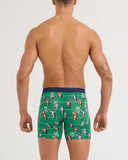 Saxx Men's Vibe Xtra Soft Comfort Boxer Brief w/Fly Armchair QB Lawn Green