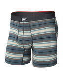 Saxx Men's Vibe Xtra Soft Comfort Boxer Brief w/Fly Baja Stripe Dark Sage