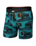 Saxx Men's Vibe Xtra Soft Comfort Boxer Brief w/Fly Bison Bling Seascape