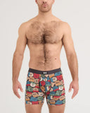 Saxx Men's Vibe Xtra Soft Comfort Boxer Brief w/Fly Cowboy Hat Faded Black