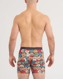Saxx Men's Vibe Xtra Soft Comfort Boxer Brief w/Fly Cowboy Hat Faded Black