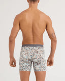 Saxx Men's Vibe Xtra Soft Comfort Boxer Brief w/Fly Marble Camo Clay Blue