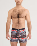 Saxx Men's Vibe Xtra Soft Comfort Boxer Brief w/Fly Mountain Top Blue