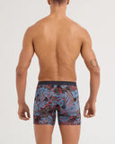 Saxx Men's Vibe Xtra Soft Comfort Boxer Brief w/Fly Night Garden Red Hot