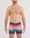 Saxx Men's Vibe Xtra Soft Comfort Hazy Stripe Sunset 6" Boxer Brief w/Fly