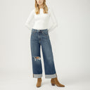 Silver Jeans Ladies Be Easy Wide Leg Thelma Crop