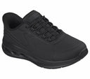 Skechers Ladies SLip-Ins Arc Waves Slip Resistant Blac Shoe