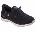 Skechers Ladies SlipIns Martha Stewart Summits Floral Dreams Black Shoe