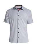 Soul Of London Men's SS Performance Microfiber Trim Fit Black Shirt
