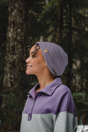 Ten Tree Ladies Milner Mock Neck Smokey Violet/Harbour Grey Heather Sweatshirt