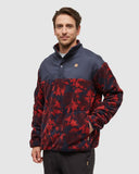 Ten Tree Men's Stave Maple Print/Midnight Blue 1/4 Snap Fleece