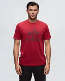 Ten Tree Men's Sasquatch Sends It Crimson/Meteorite Black Tshirt