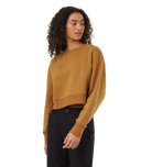 Ten Tree Ladies Golden Brown Treefleece Oversized Cropped Crew