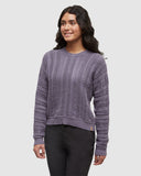 Ten Tree Ladies Pinnacle Smokey Violet Heather Sweater