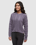 Ten Tree Ladies Pinnacle Smokey Violet Heather Sweater