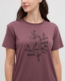 Ten Tree Ladies Autumn Flora Mauve Stone/Meteorite Black Tshirt