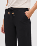 Ten Tree Ladies Bamone Wide Leg Meteorite Black Sweatpant
