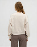 Ten Tree Ladies Bluffs Cropped Crew Pale Oak Heather
