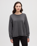 Ten Tree Ladies Holly Dark Grey Heather Sweater
