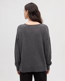 Ten Tree Ladies Holly Dark Grey Heather Sweater