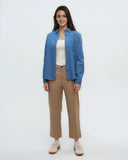 Ten Tree Ladies Mid Wash Denim Sloan LS Shirt