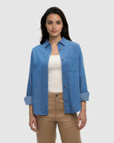 Ten Tree Ladies Mid Wash Denim Sloan LS Shirt