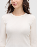 Ten Tree Ladies Newell Cotton White Longsleeve Tshirt
