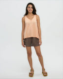 Ten Tree Ladies Orange Sherbert Selwyn Tank