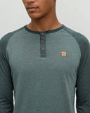 Ten Tree Men's Baker Henley Dark Forest Green Heather Pine Green Heather