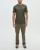 Ten Tree Men's Deep Olive Baker Henley Tshirt